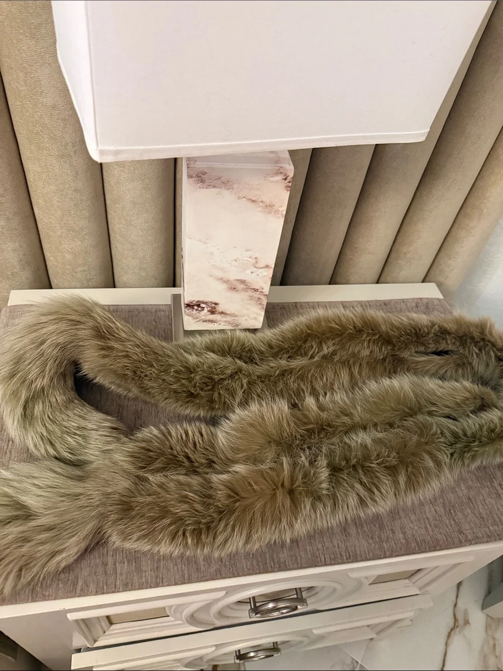 Real Fox fur long scarf